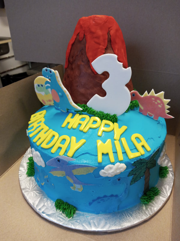 3rd birthday dinosaur cake
