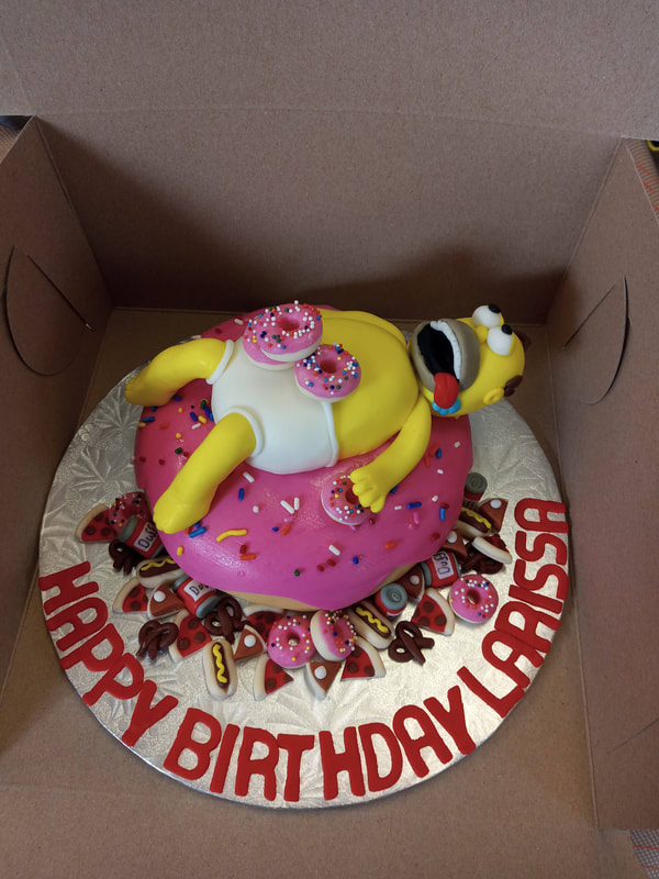 Homer Simpson donut cake