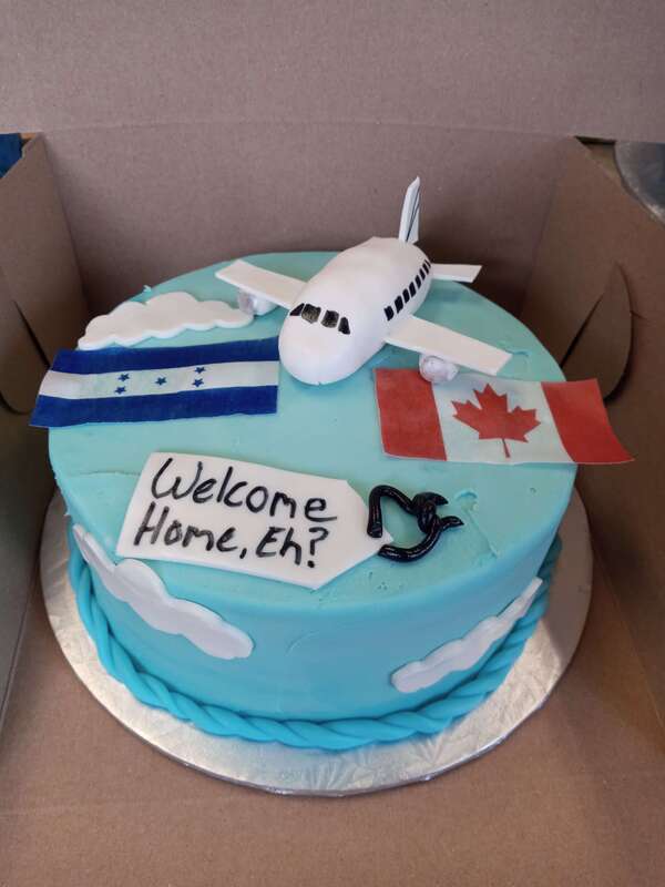 Welcome home to Canada cake