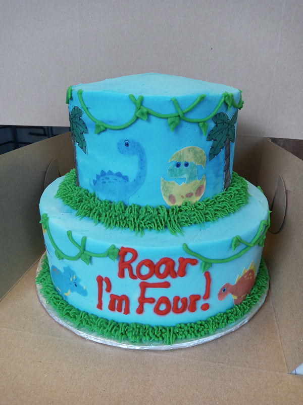 4th birthday dinosaur cake