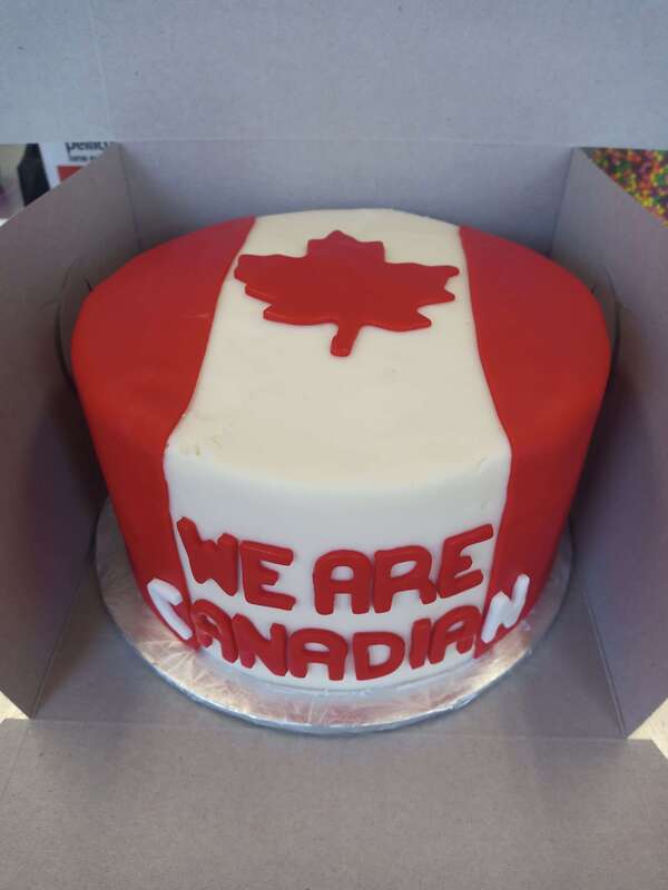 Canadian flag cake