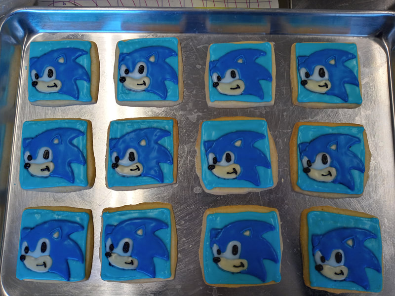 Sonic the Hedgehog cookies