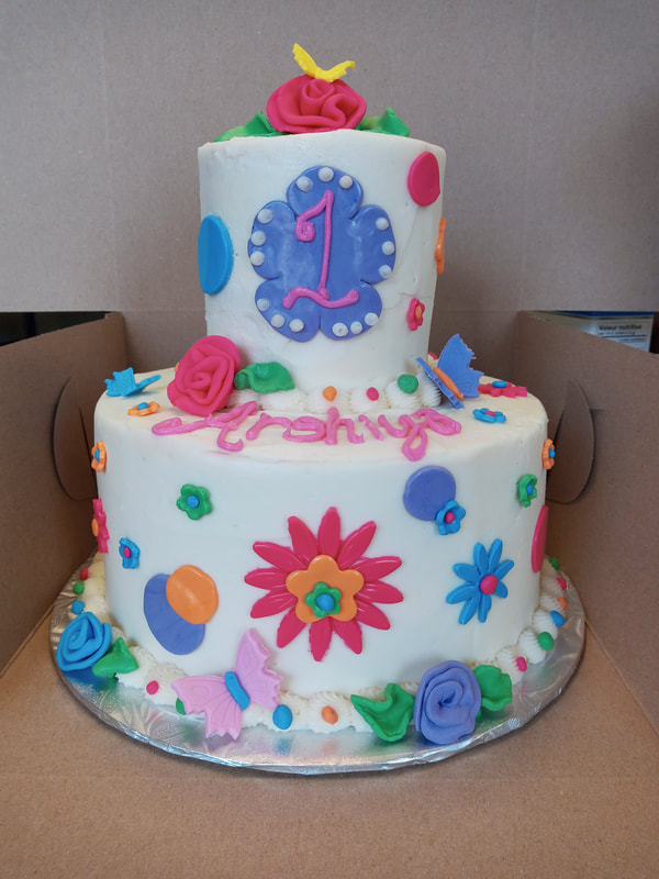 Colourful flower cake