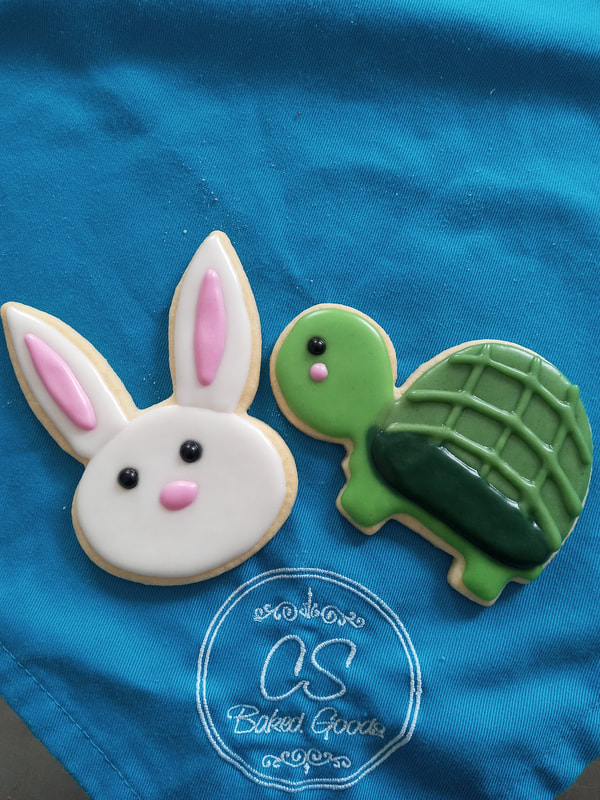 Rabbit and turtle cookies