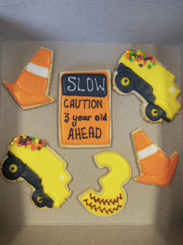 Construction themed cookies