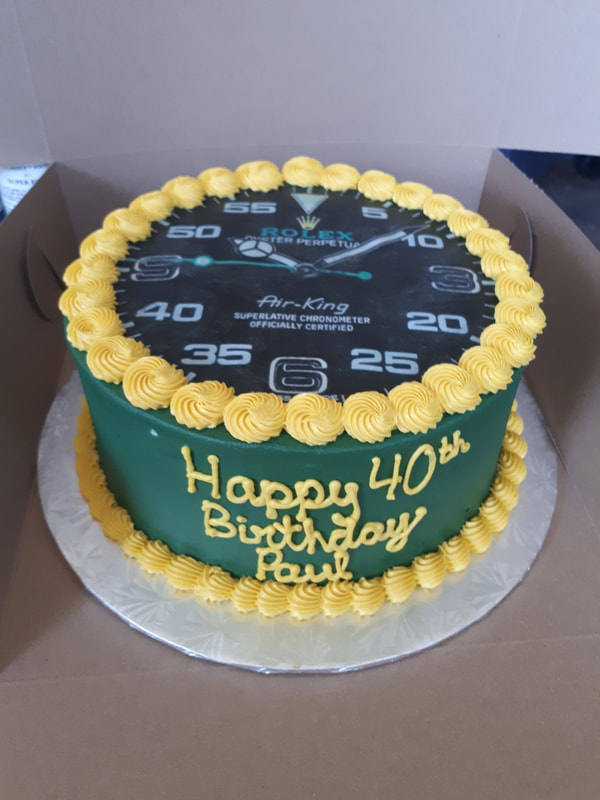 40th birthday Rolex watch cake