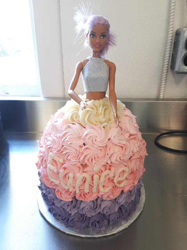 Barbie dress cake
